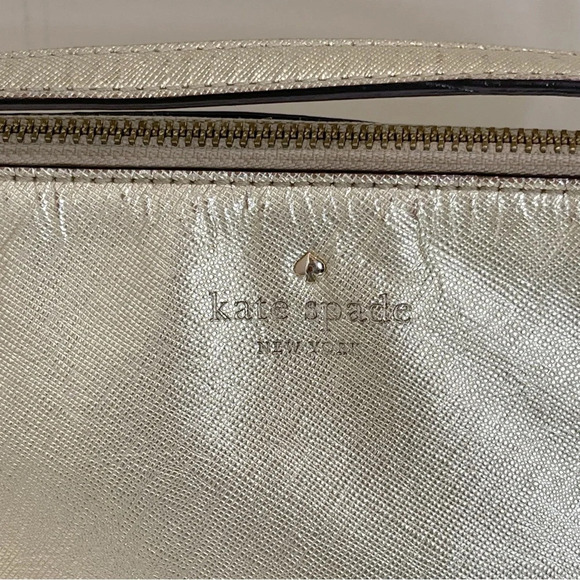 Kate Spade New York Crossbody Bag Gold & Metallic Leather - Picture 2 of 14